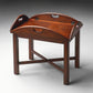 HomeRoots Traditional Cherry Table in Dark Brown Finish