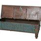 HomeRoots Traditional Storage Trunk Coffee Table With Brown and Green Finish