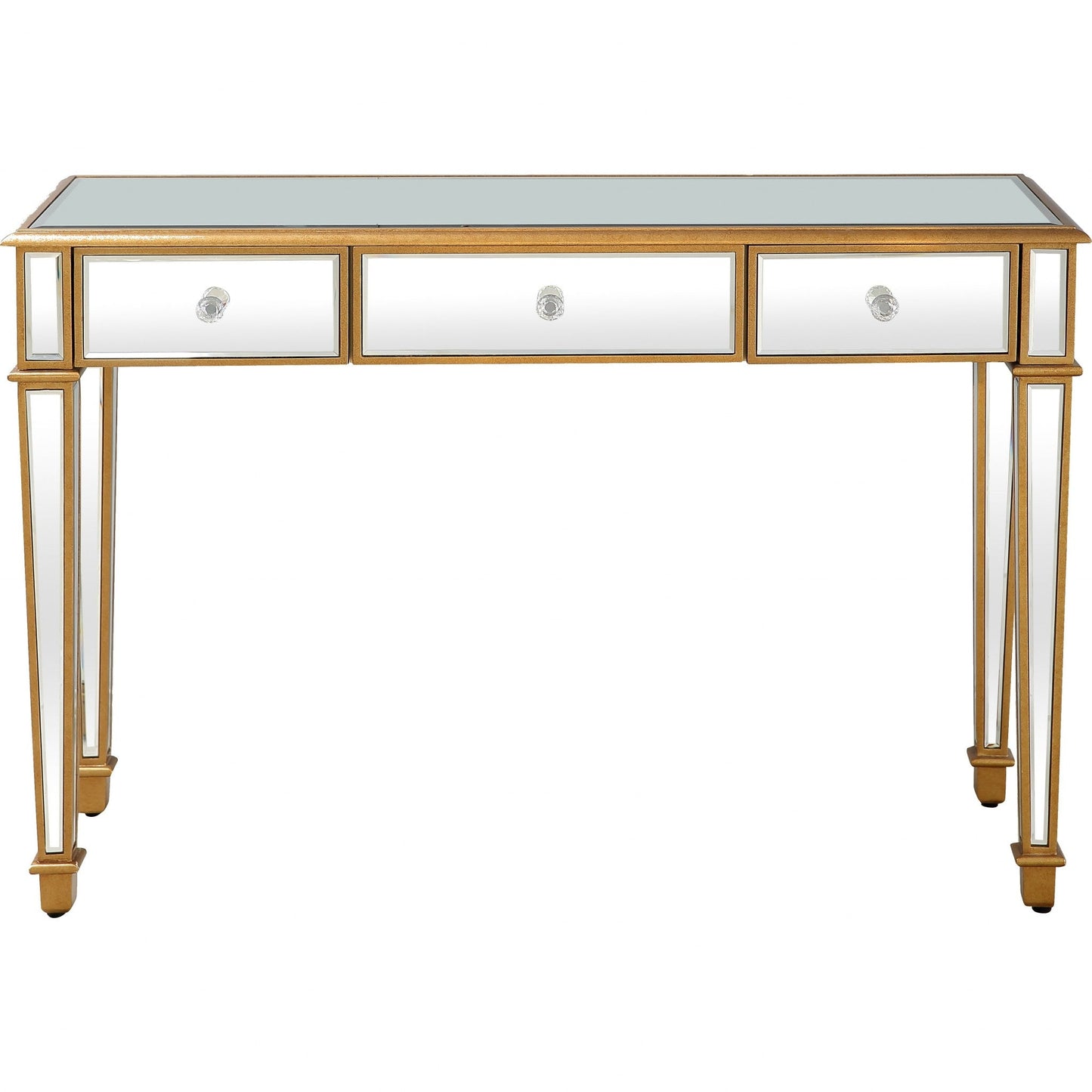 HomeRoots Trim Console Table With Gold Finish