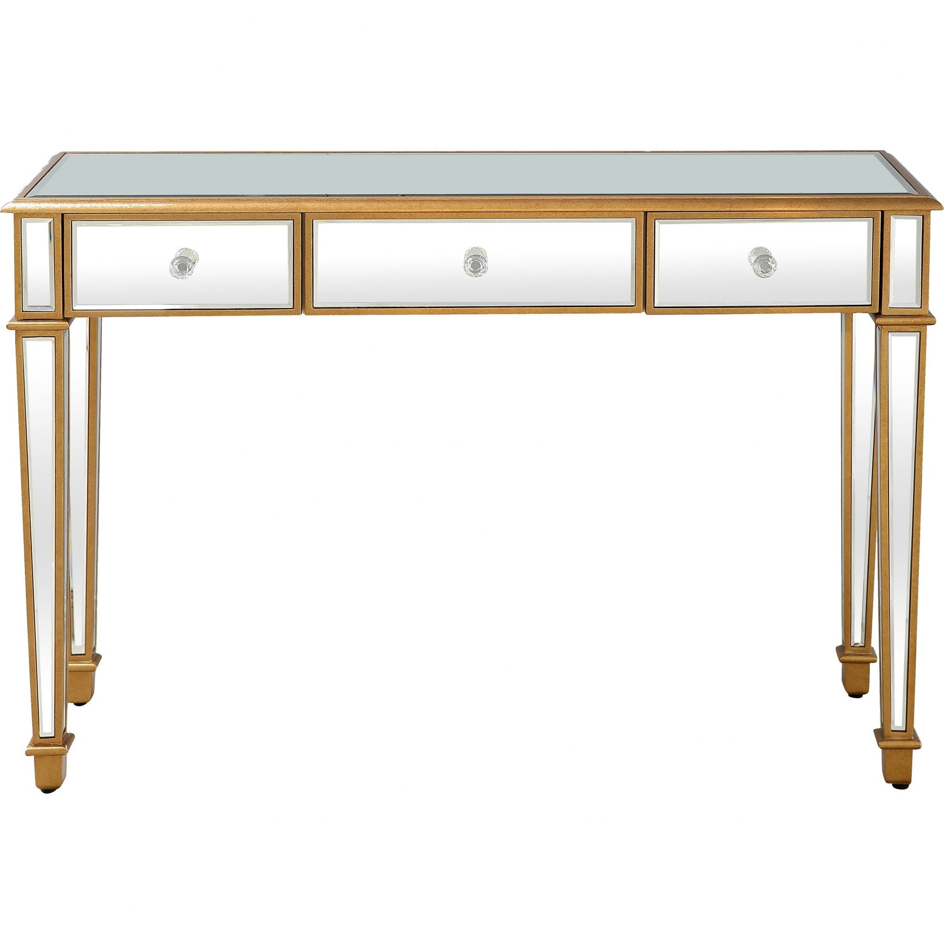 HomeRoots Trim Console Table With Gold Finish
