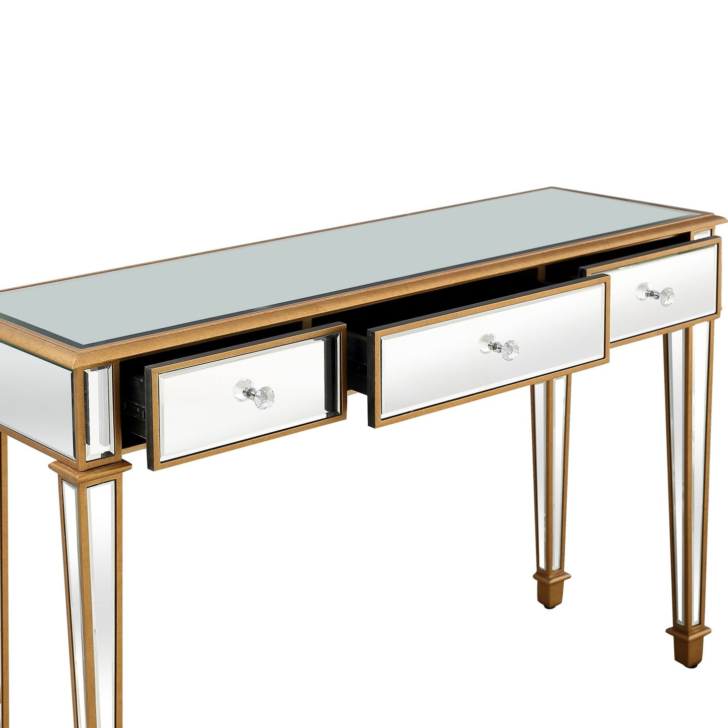 HomeRoots Trim Console Table With Gold Finish