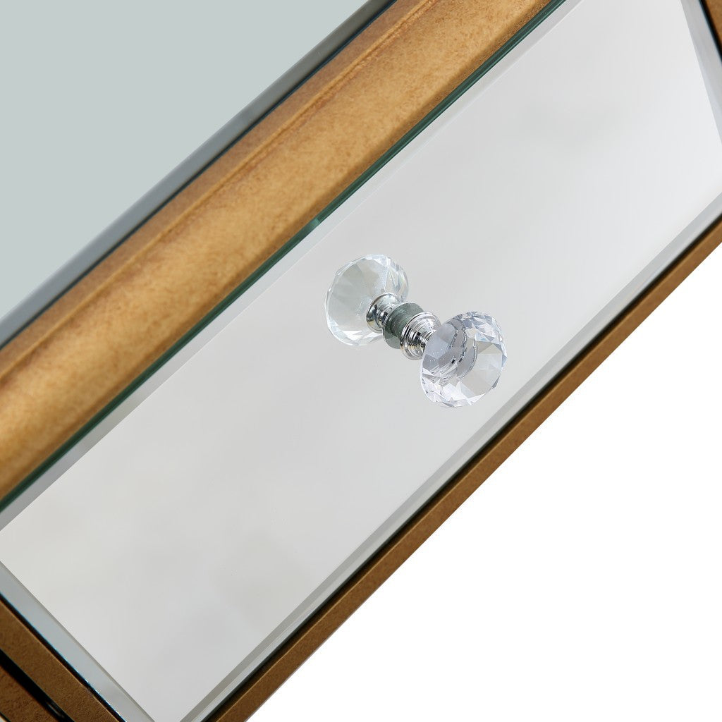HomeRoots Trim Console Table With Gold Finish