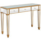 HomeRoots Trim Console Table With Gold Finish