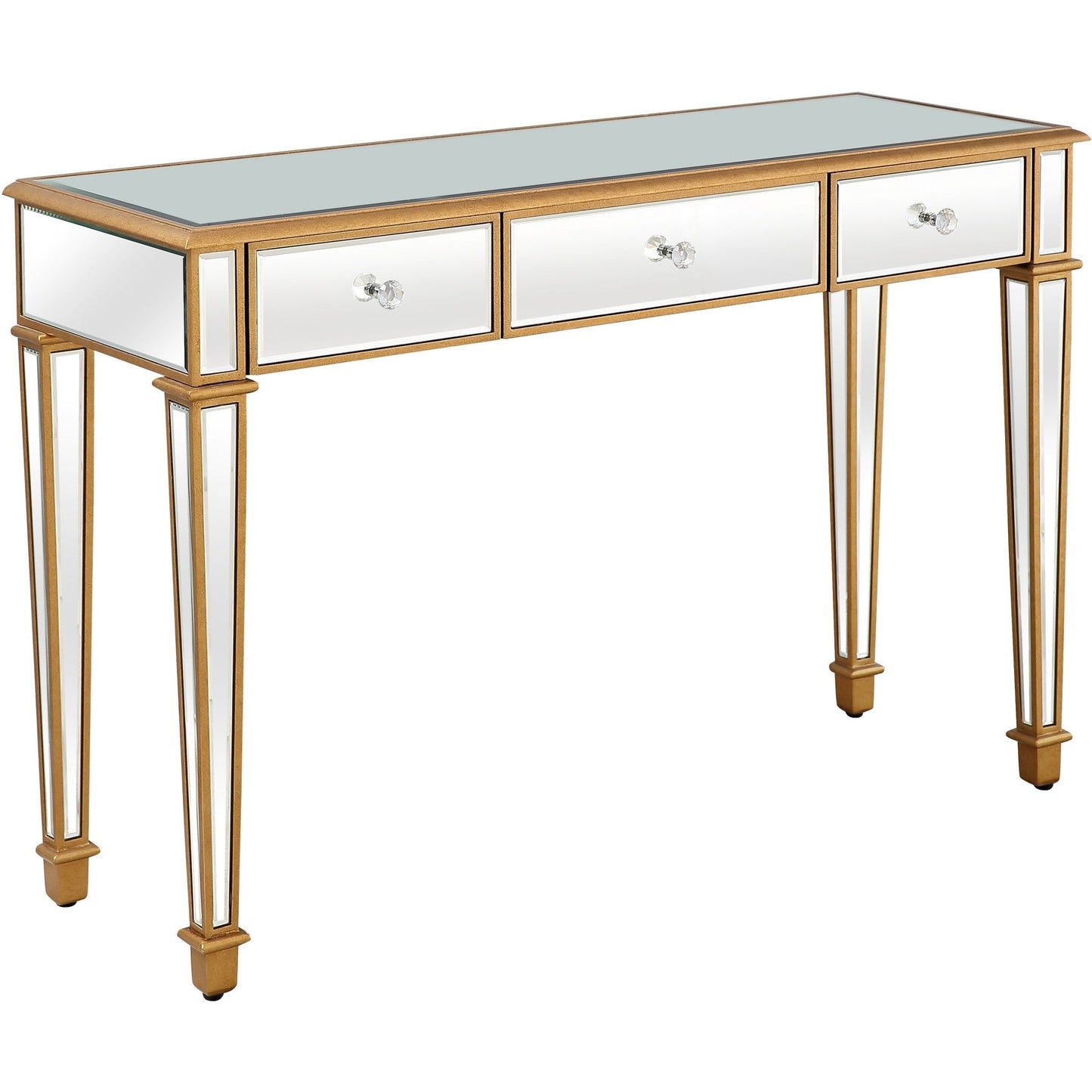 HomeRoots Trim Console Table With Gold Finish