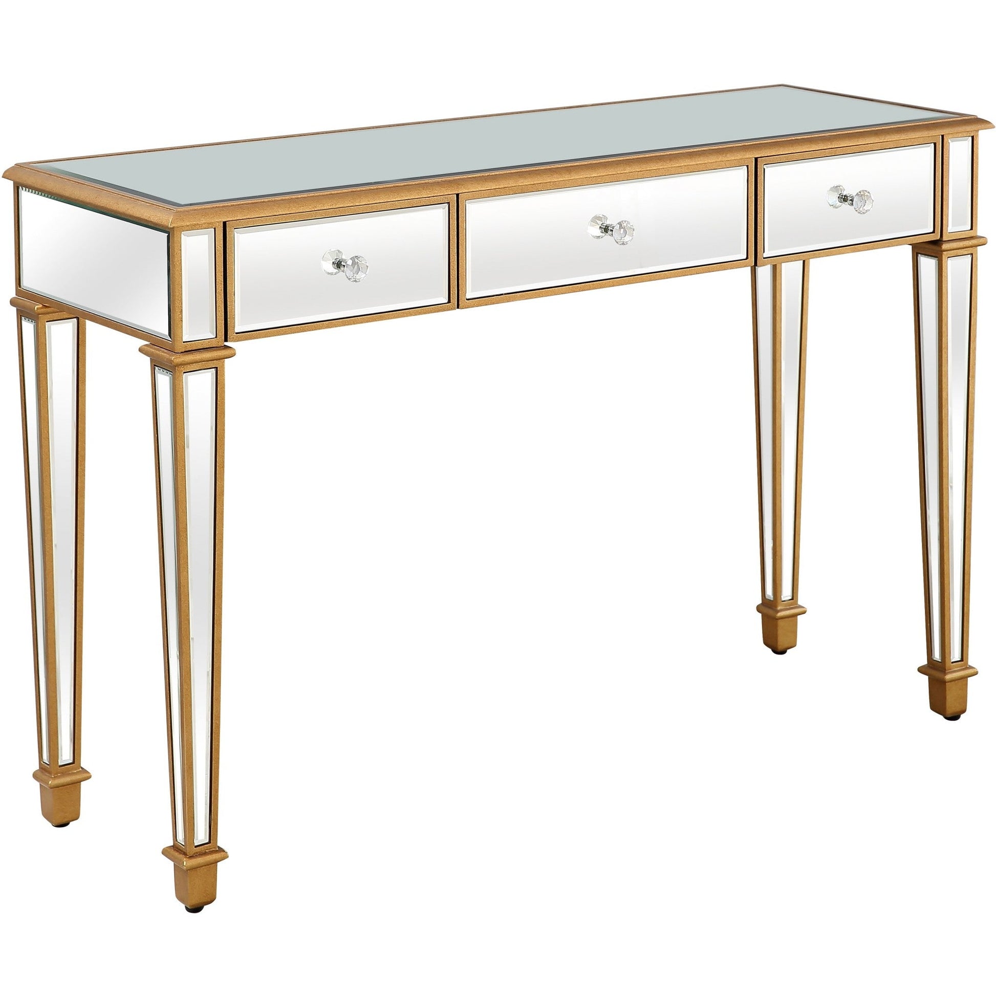 HomeRoots Trim Console Table With Gold Finish