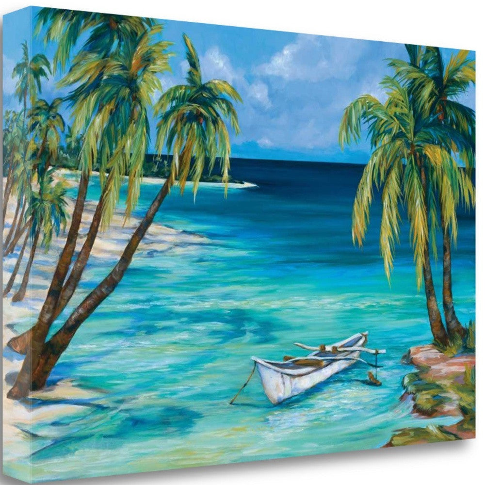 HomeRoots Tropical Beach View 5 Giclee Wrap Canvas Wall Art