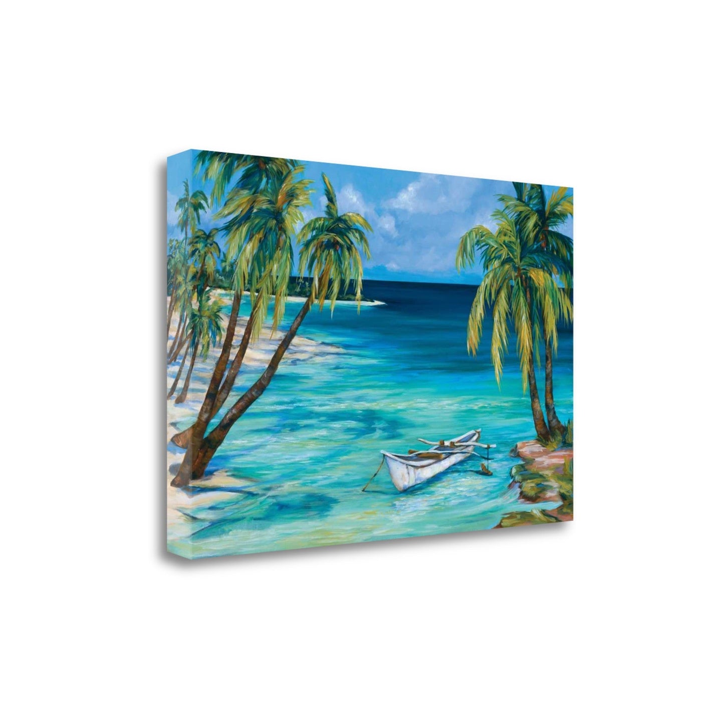 HomeRoots Tropical Beach View 5 Giclee Wrap Canvas Wall Art