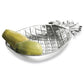 HomeRoots Tropical Pineapple Shaped Serving Bowl in Silver Finish