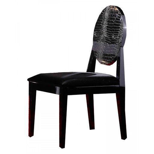 HomeRoots Two 38" Black Velour And Wood Dining Chairs
