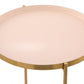HomeRoots Two Level Side Table With White and Gold Finish