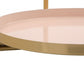 HomeRoots Two Level Side Table With White and Gold Finish