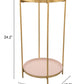 HomeRoots Two Level Side Table With White and Gold Finish