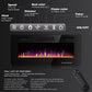 HomeRoots Ultra Thin Wall Mounted Electric Fireplace