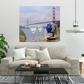 HomeRoots Up Close Beach Style Brunch For Two Golden Gate Bridge 3 Giclee Wrap Canvas Wall Art
