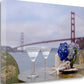 HomeRoots Up Close Beach Style Brunch For Two Golden Gate Bridge 3 Giclee Wrap Canvas Wall Art