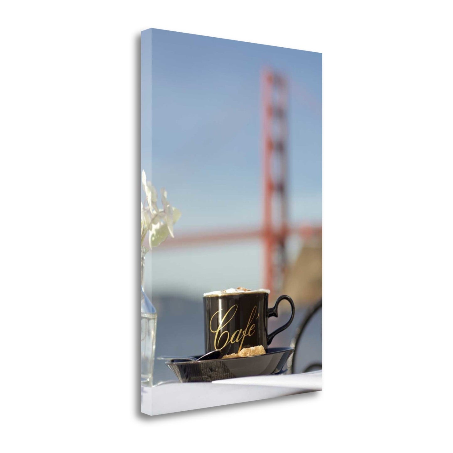 HomeRoots Up Close Café Mug Golden Gate Bridge 3 Giclee Wrap Canvas Wall Art