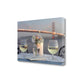 HomeRoots Up Close Romantic Wine Night For Two Golden Gate Bridge 1 Giclee Wrap Canvas Wall Art