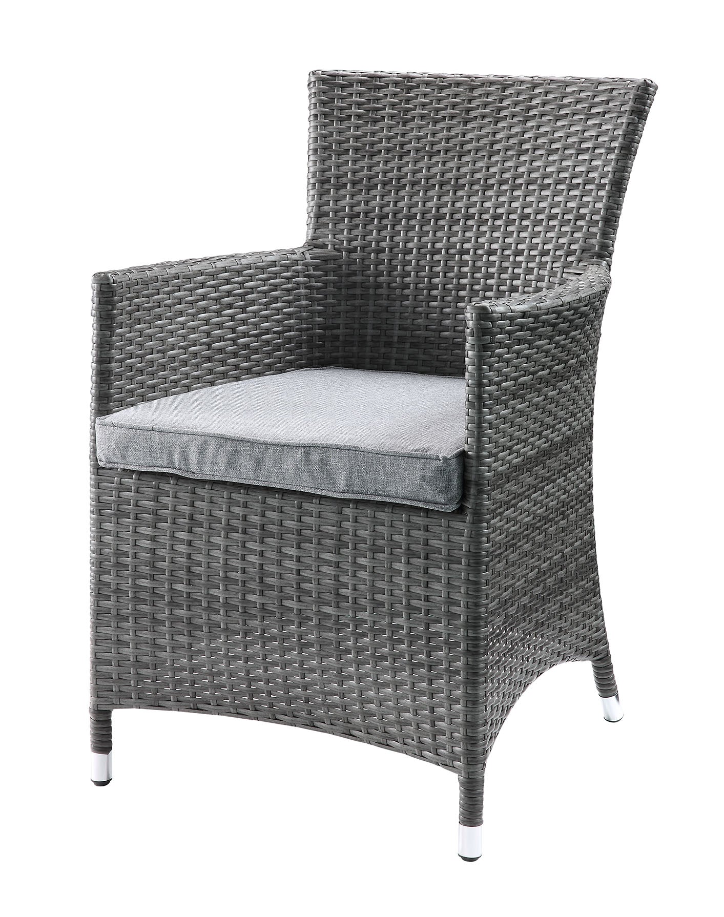 HomeRoots Updated Modern Gray High Back Wicker Patio in 3 Piece Set
