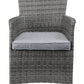 HomeRoots Updated Modern Gray High Back Wicker Patio in 3 Piece Set