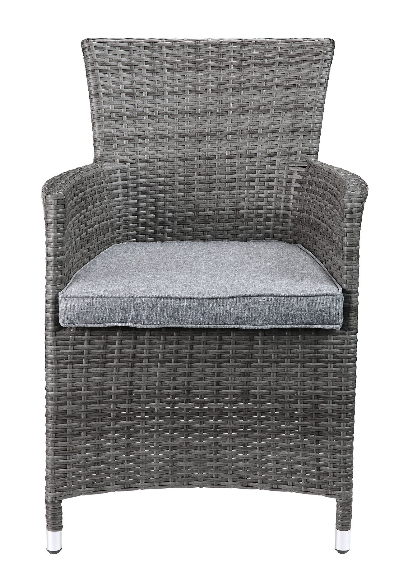 HomeRoots Updated Modern Gray High Back Wicker Patio in 3 Piece Set