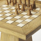 HomeRoots Updated Natural Wood Game Table With Natural Wood Finish