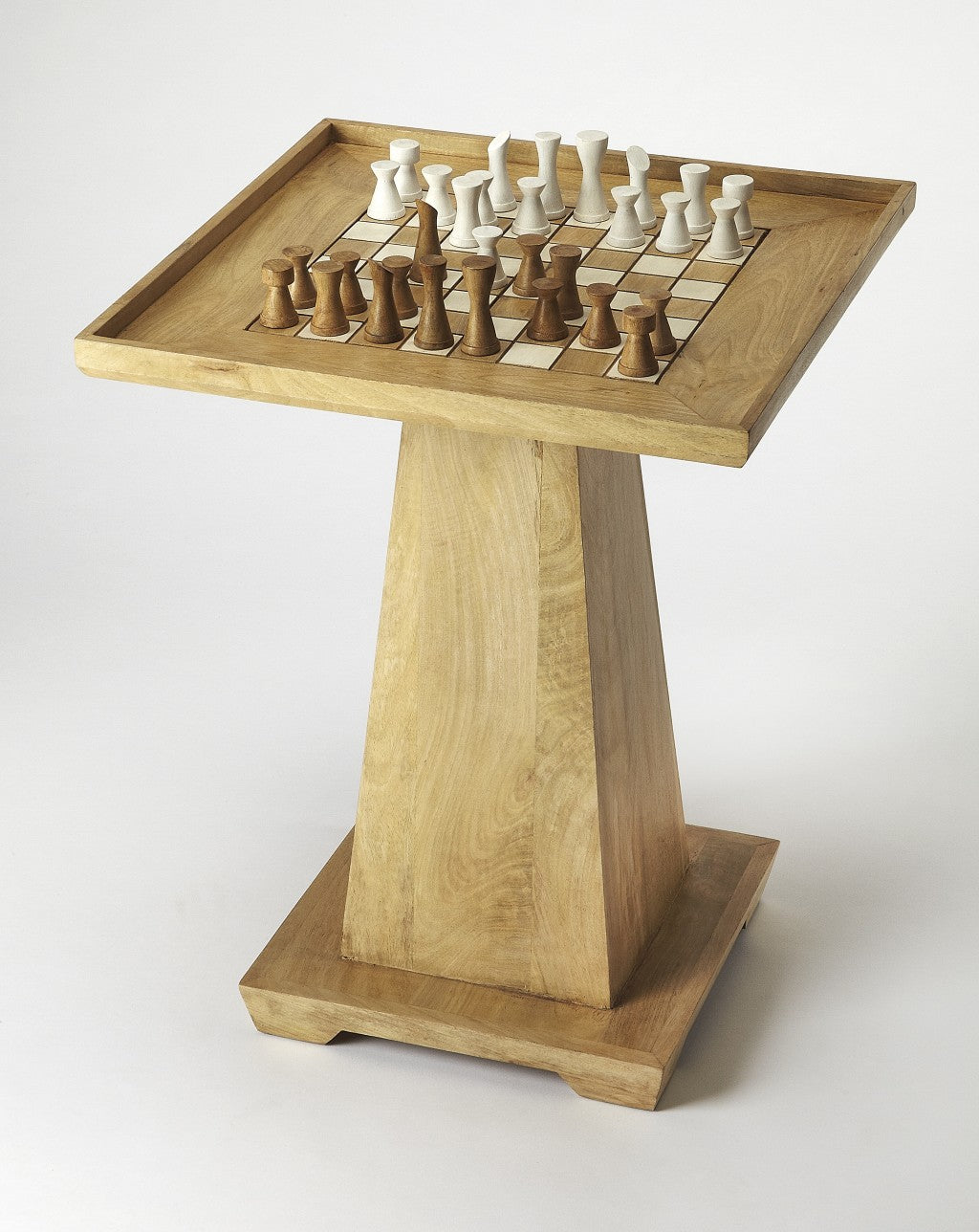 HomeRoots Updated Natural Wood Game Table With Natural Wood Finish