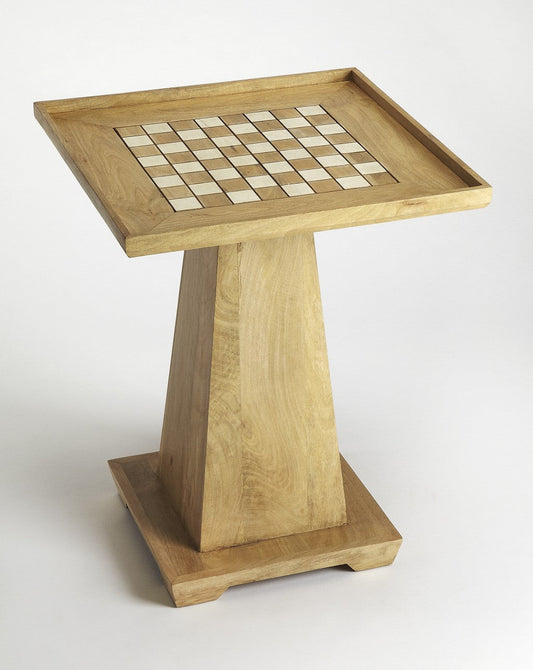 HomeRoots Updated Natural Wood Game Table With Natural Wood Finish