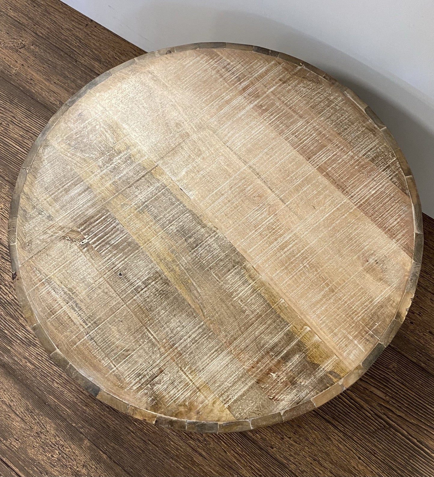 HomeRoots Updated Rustic Round Stump Coffee Table
