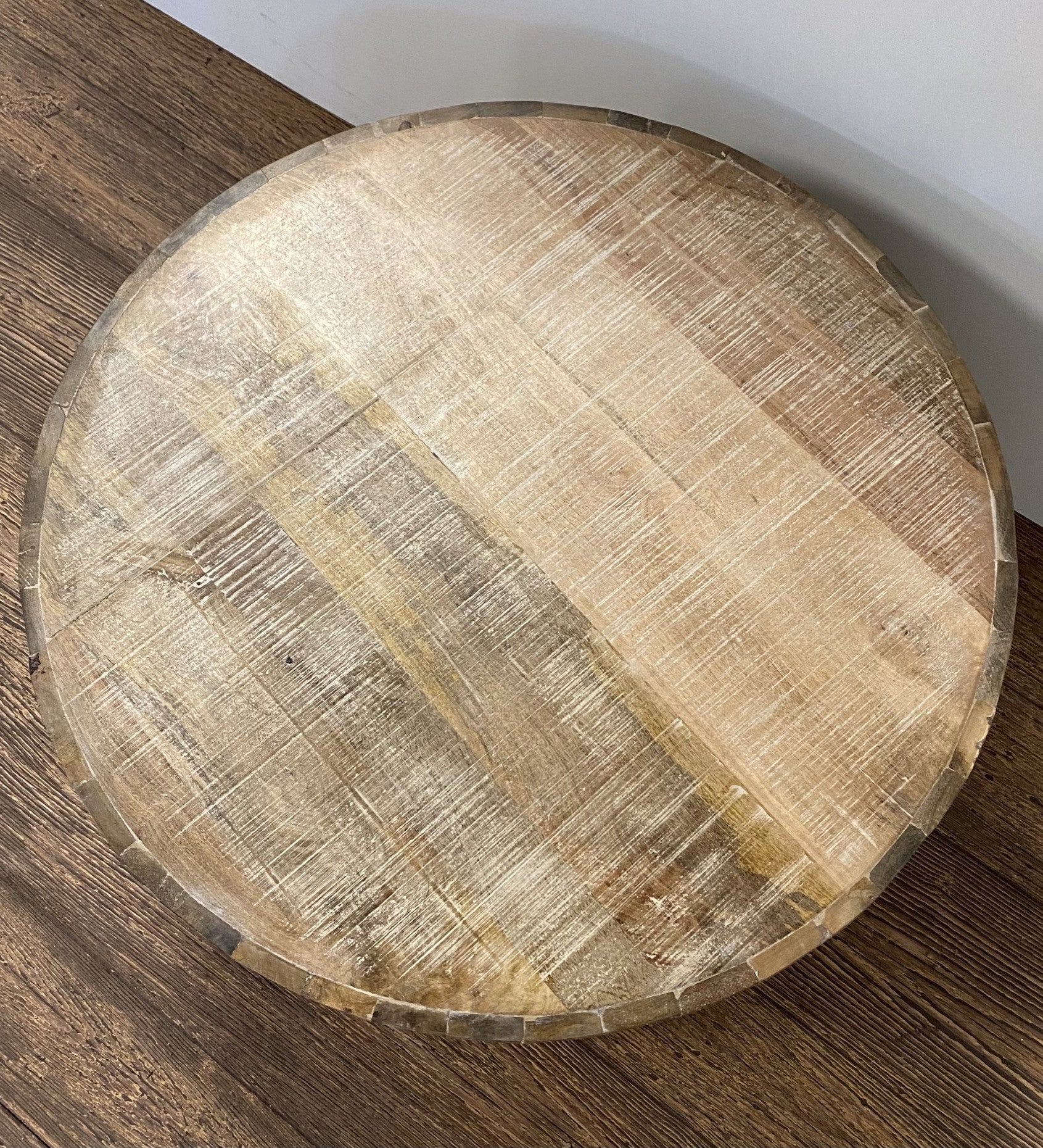 HomeRoots Updated Rustic Round Stump Coffee Table