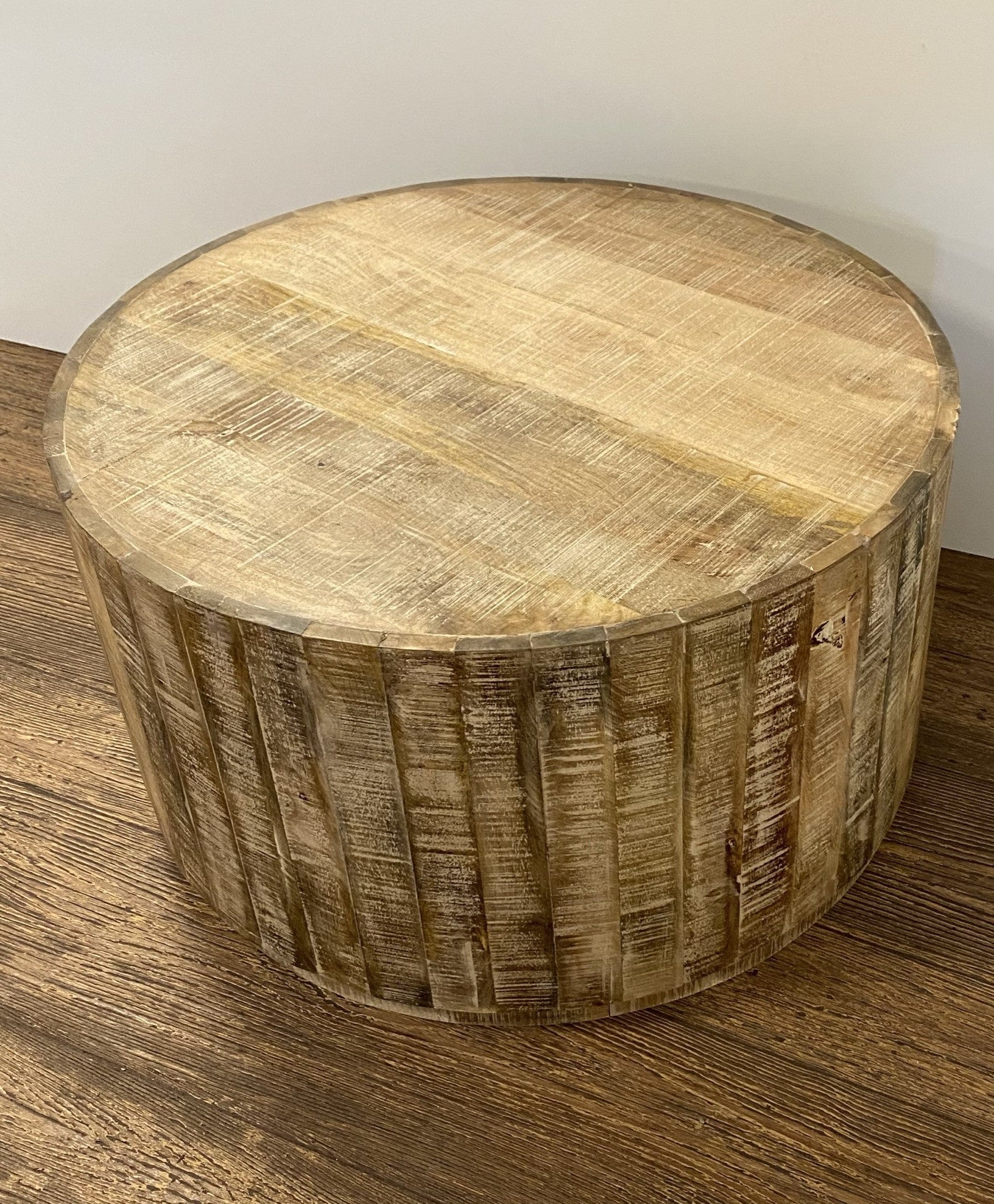 HomeRoots Updated Rustic Round Stump Coffee Table
