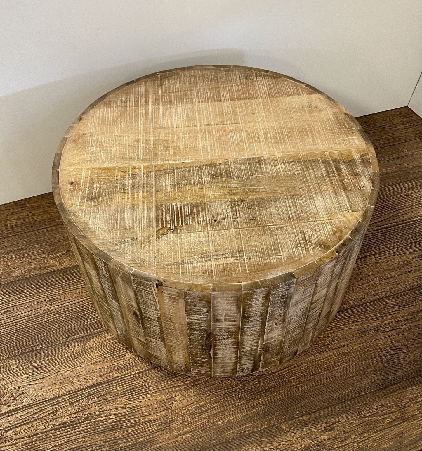 HomeRoots Updated Rustic Round Stump Coffee Table