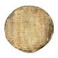 HomeRoots Updated Rustic Round Stump End Table With Antiqued Beige Finish