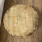 HomeRoots Updated Rustic Round Stump End Table With Antiqued Beige Finish