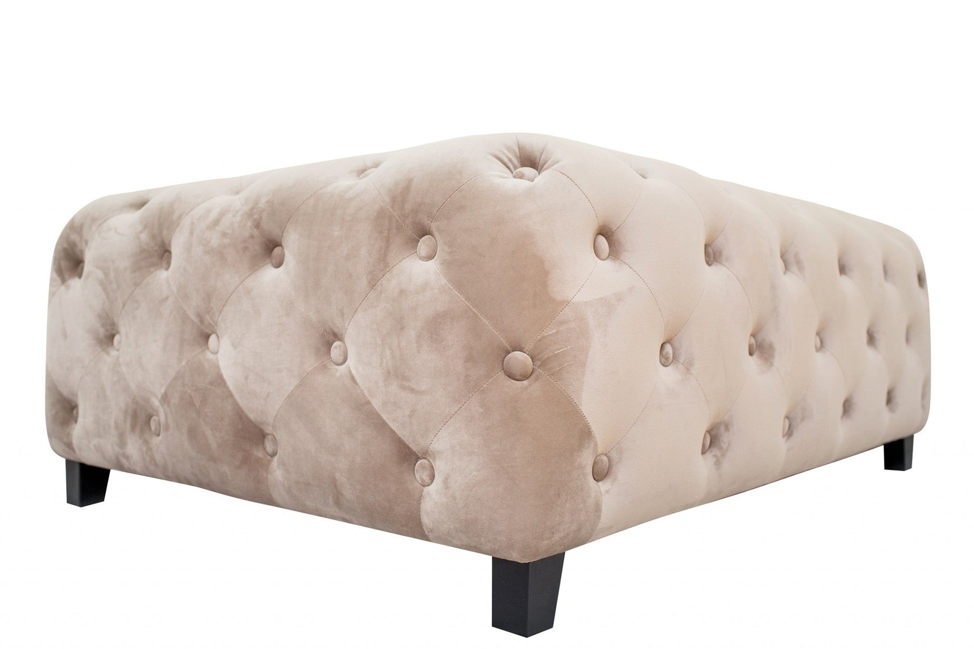 HomeRoots Velvety Beige Modern Square Coffee Table