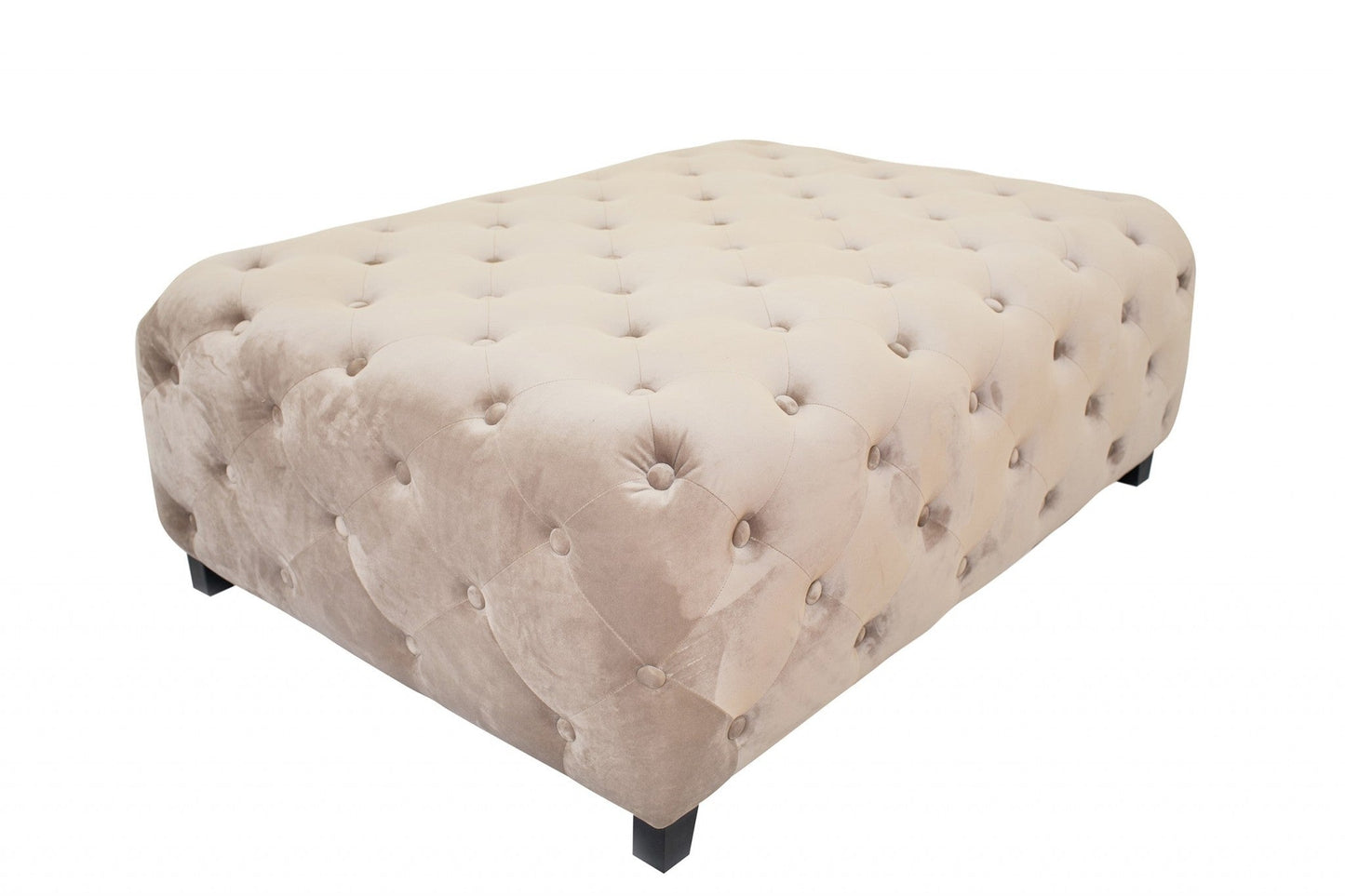 HomeRoots Velvety Beige Modern Square Coffee Table