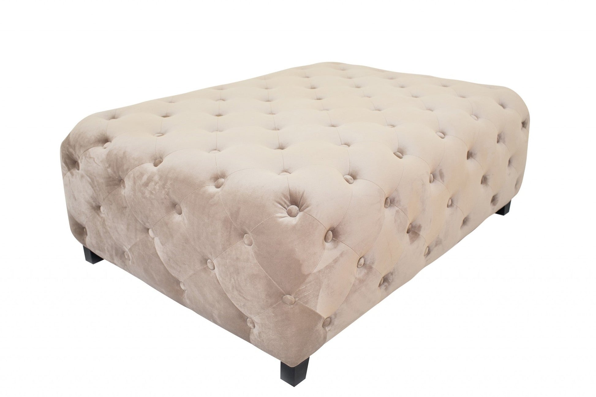 HomeRoots Velvety Beige Modern Square Coffee Table
