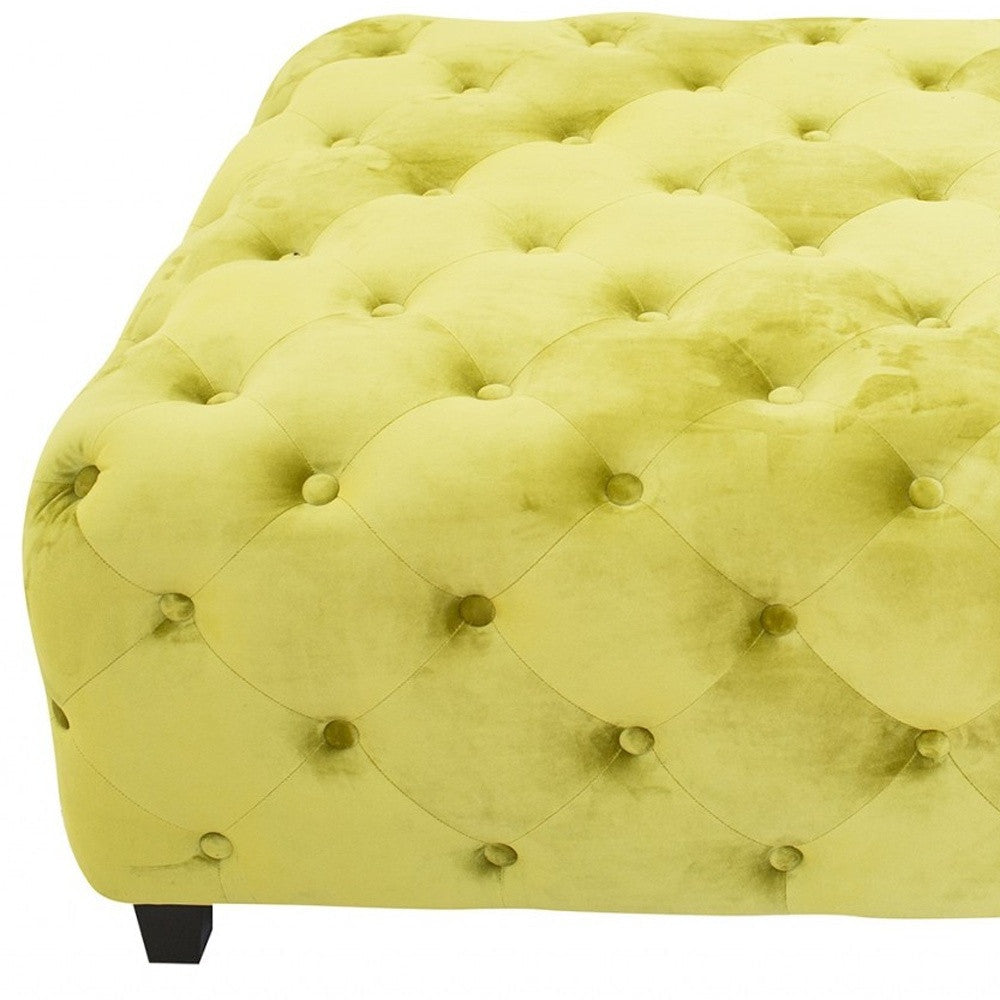 HomeRoots Velvety Green Modern Square Coffee Table