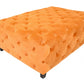 HomeRoots Velvety Orange Modern Square Coffee Table