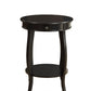 HomeRoots Vintage Look Wood End Table With Storage in Matte Black Finish