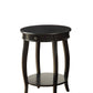HomeRoots Vintage Look Wood End Table With Storage in Matte Black Finish