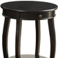HomeRoots Vintage Look Wood End Table With Storage in Matte Black Finish