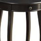 HomeRoots Vintage Look Wood End Table With Storage in Matte Black Finish
