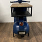 HomeRoots Vintage Scooter Bar Cart in Blue Finish