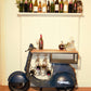 HomeRoots Vintage Scooter Bar Cart in Blue Finish