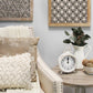 HomeRoots Vintage White Metal Table Clock