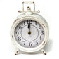 HomeRoots Vintage White Metal Table Clock