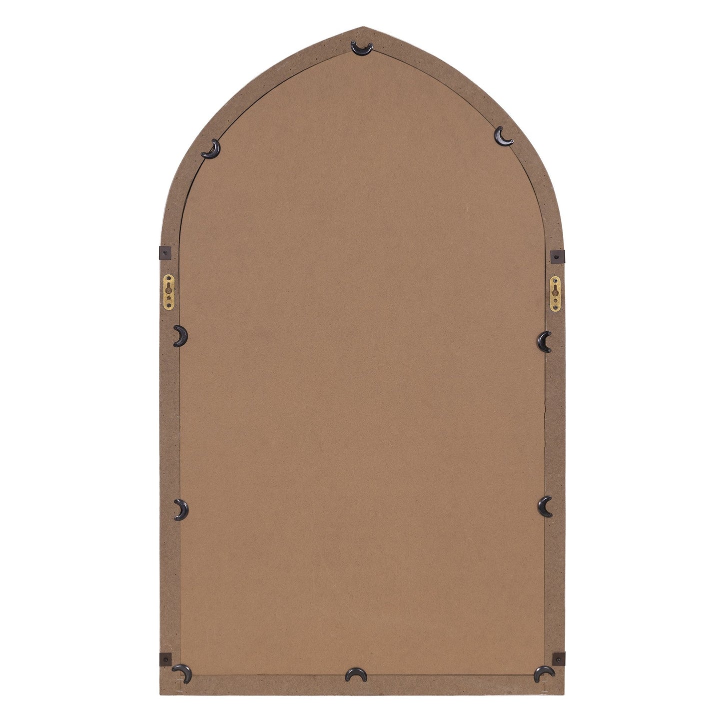 HomeRoots Vintage Wood and Iron Wall Mirror