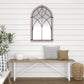 HomeRoots Vintage Wood and Iron Wall Mirror