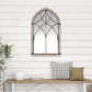 HomeRoots Vintage Wood and Iron Wall Mirror