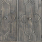 HomeRoots Wash Scroll Wood 2-Door Accent Cabinet in Rustic Gray Finish